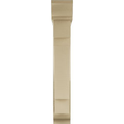 Ekena Millwork - BKTUR0554X28X36MRC01RCPR - Timberthane Faux Wood Merced Style Bracket w/ Offset Brace, Traditional Ends, 5 1/2"W x 28"D x 36"H, Primed Tan