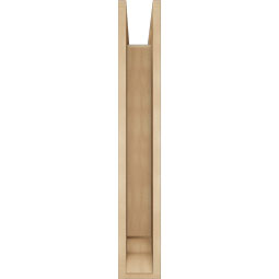 Ekena Millwork - BKTUR0554X28X36MRC01RCPR - Timberthane Faux Wood Merced Style Bracket w/ Offset Brace, Traditional Ends, 5 1/2"W x 28"D x 36"H, Primed Tan