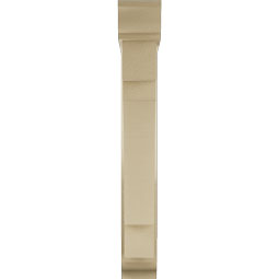 Ekena Millwork - BKTUR0554X28X40MRC01RCPR - Timberthane Faux Wood Merced Style Bracket w/ Offset Brace, Traditional Ends, 5 1/2"W x 28"D x 40"H, Primed Tan