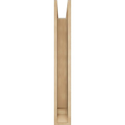 Ekena Millwork - BKTUR0554X28X40MRC01RCPR - Timberthane Faux Wood Merced Style Bracket w/ Offset Brace, Traditional Ends, 5 1/2"W x 28"D x 40"H, Primed Tan