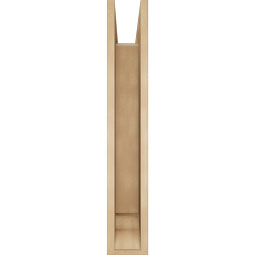Ekena Millwork - BKTUR0554X30X34MRC01RCPR - Timberthane Faux Wood Merced Style Bracket w/ Offset Brace, Traditional Ends, 5 1/2"W x 30"D x 34"H, Primed Tan
