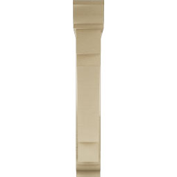 Ekena Millwork - BKTUR0554X30X36MRC01RCPR - Timberthane Faux Wood Merced Style Bracket w/ Offset Brace, Traditional Ends, 5 1/2"W x 30"D x 36"H, Primed Tan