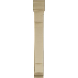 Ekena Millwork - BKTUR0554X30X42MRC01RCPR - Timberthane Faux Wood Merced Style Bracket w/ Offset Brace, Traditional Ends, 5 1/2"W x 30"D x 42"H, Primed Tan