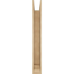 Ekena Millwork - BKTUR0554X30X42MRC01RCPR - Timberthane Faux Wood Merced Style Bracket w/ Offset Brace, Traditional Ends, 5 1/2"W x 30"D x 42"H, Primed Tan