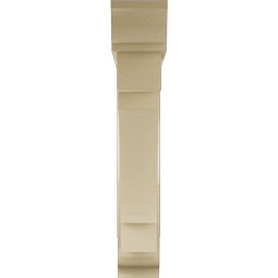 Ekena Millwork - BKTUR0554X32X32MRC01RCPR - Timberthane Faux Wood Merced Style Bracket w/ Offset Brace, Traditional Ends, 5 1/2"W x 32"D x 32"H, Primed Tan
