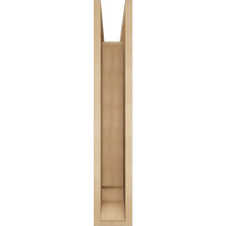 Ekena Millwork - BKTUR0554X32X32MRC01RCPR - Timberthane Faux Wood Merced Style Bracket w/ Offset Brace, Traditional Ends, 5 1/2"W x 32"D x 32"H, Primed Tan