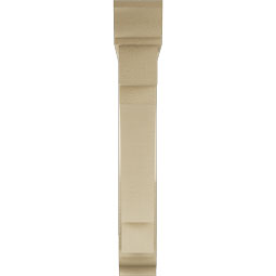 Ekena Millwork - BKTUR0554X32X36MRC01RCPR - Timberthane Faux Wood Merced Style Bracket w/ Offset Brace, Traditional Ends, 5 1/2"W x 32"D x 36"H, Primed Tan