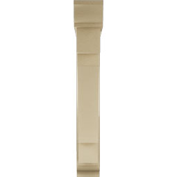 Ekena Millwork - BKTUR0554X32X38MRC01RCPR - Timberthane Faux Wood Merced Style Bracket w/ Offset Brace, Traditional Ends, 5 1/2"W x 32"D x 38"H, Primed Tan