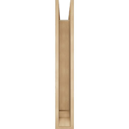 Ekena Millwork - BKTUR0554X32X38MRC01RCPR - Timberthane Faux Wood Merced Style Bracket w/ Offset Brace, Traditional Ends, 5 1/2"W x 32"D x 38"H, Primed Tan