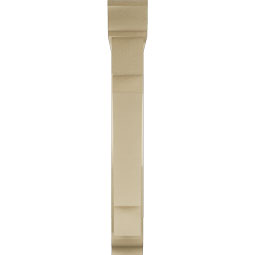 Ekena Millwork - BKTUR0554X32X40MRC01RCPR - Timberthane Faux Wood Merced Style Bracket w/ Offset Brace, Traditional Ends, 5 1/2"W x 32"D x 40"H, Primed Tan