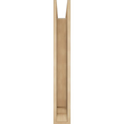 Ekena Millwork - BKTUR0554X32X40MRC01RCPR - Timberthane Faux Wood Merced Style Bracket w/ Offset Brace, Traditional Ends, 5 1/2"W x 32"D x 40"H, Primed Tan