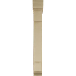 Ekena Millwork - BKTUR0554X32X44MRC01RCPR - Timberthane Faux Wood Merced Style Bracket w/ Offset Brace, Traditional Ends, 5 1/2"W x 32"D x 44"H, Primed Tan