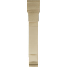 Ekena Millwork - BKTUR0554X34X34MRC01RCPR - Timberthane Faux Wood Merced Style Bracket w/ Offset Brace, Traditional Ends, 5 1/2"W x 34"D x 34"H, Primed Tan