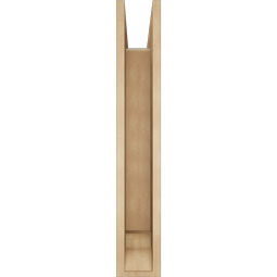 Ekena Millwork - BKTUR0554X34X34MRC01RCPR - Timberthane Faux Wood Merced Style Bracket w/ Offset Brace, Traditional Ends, 5 1/2"W x 34"D x 34"H, Primed Tan