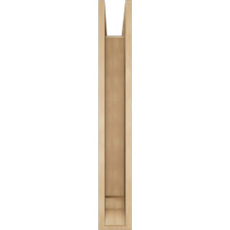 Ekena Millwork - BKTUR0554X34X38MRC01RCPR - Timberthane Faux Wood Merced Style Bracket w/ Offset Brace, Traditional Ends, 5 1/2"W x 34"D x 38"H, Primed Tan