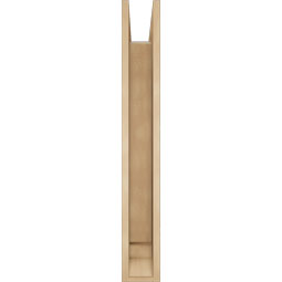 Ekena Millwork - BKTUR0554X34X40MRC01RCPR - Timberthane Faux Wood Merced Style Bracket w/ Offset Brace, Traditional Ends, 5 1/2"W x 34"D x 40"H, Primed Tan