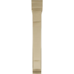 Ekena Millwork - BKTUR0554X34X42MRC01RCPR - Timberthane Faux Wood Merced Style Bracket w/ Offset Brace, Traditional Ends, 5 1/2"W x 34"D x 42"H, Primed Tan