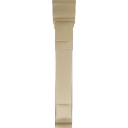 Ekena Millwork - BKTUR0554X36X36MRC01RCPR - Timberthane Faux Wood Merced Style Bracket w/ Offset Brace, Traditional Ends, 5 1/2"W x 36"D x 36"H, Primed Tan