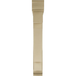 Ekena Millwork - BKTUR0554X36X40MRC01RCPR - Timberthane Faux Wood Merced Style Bracket w/ Offset Brace, Traditional Ends, 5 1/2"W x 36"D x 40"H, Primed Tan