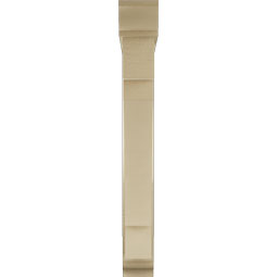 Ekena Millwork - BKTUR0554X36X44MRC01RCPR - Timberthane Faux Wood Merced Style Bracket w/ Offset Brace, Traditional Ends, 5 1/2"W x 36"D x 44"H, Primed Tan
