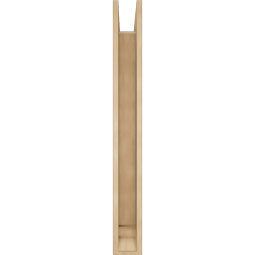 Ekena Millwork - BKTUR0554X36X48MRC01RCPR - Timberthane Faux Wood Merced Style Bracket w/ Offset Brace, Traditional Ends, 5 1/2"W x 36"D x 48"H, Primed Tan