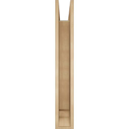Ekena Millwork - BKTUR0554X38X38MRC01RCPR - Timberthane Faux Wood Merced Style Bracket w/ Offset Brace, Traditional Ends, 5 1/2"W x 38"D x 38"H, Primed Tan