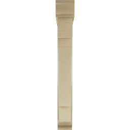 Ekena Millwork - BKTUR0554X38X44MRC01RCPR - Timberthane Faux Wood Merced Style Bracket w/ Offset Brace, Traditional Ends, 5 1/2"W x 38"D x 44"H, Primed Tan