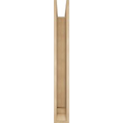 Ekena Millwork - BKTUR0554X38X44MRC01RCPR - Timberthane Faux Wood Merced Style Bracket w/ Offset Brace, Traditional Ends, 5 1/2"W x 38"D x 44"H, Primed Tan