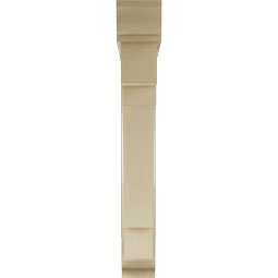 Ekena Millwork - BKTUR0554X40X40MRC01RCPR - Timberthane Faux Wood Merced Style Bracket w/ Offset Brace, Traditional Ends, 5 1/2"W x 40"D x 40"H, Primed Tan