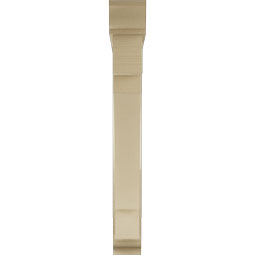 Ekena Millwork - BKTUR0554X40X44MRC01RCPR - Timberthane Faux Wood Merced Style Bracket w/ Offset Brace, Traditional Ends, 5 1/2"W x 40"D x 44"H, Primed Tan