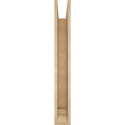Ekena Millwork - BKTUR0554X42X42MRC01RCPR - Timberthane Faux Wood Merced Style Bracket w/ Offset Brace, Traditional Ends, 5 1/2"W x 42"D x 42"H, Primed Tan