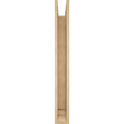 Ekena Millwork - BKTUR0554X42X48MRC01RCPR - Timberthane Faux Wood Merced Style Bracket w/ Offset Brace, Traditional Ends, 5 1/2"W x 42"D x 48"H, Primed Tan