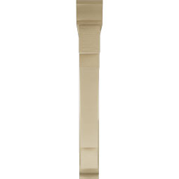 Ekena Millwork - BKTUR0554X44X44MRC01RCPR - Timberthane Faux Wood Merced Style Bracket w/ Offset Brace, Traditional Ends, 5 1/2"W x 44"D x 44"H, Primed Tan