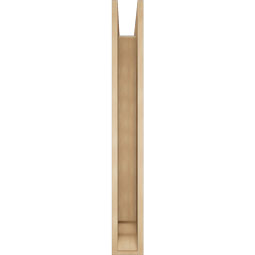 Ekena Millwork - BKTUR0554X44X44MRC01RCPR - Timberthane Faux Wood Merced Style Bracket w/ Offset Brace, Traditional Ends, 5 1/2"W x 44"D x 44"H, Primed Tan