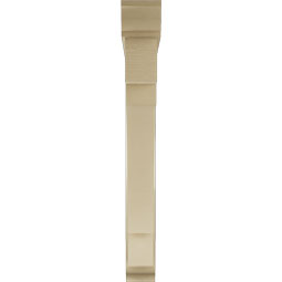 Ekena Millwork - BKTUR0554X46X46MRC01RCPR - Timberthane Faux Wood Merced Style Bracket w/ Offset Brace, Traditional Ends, 5 1/2"W x 46"D x 46"H, Primed Tan