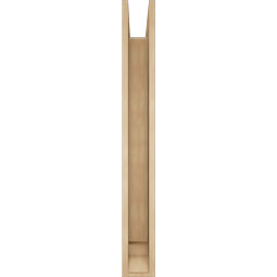 Ekena Millwork - BKTUR0554X46X46MRC01RCPR - Timberthane Faux Wood Merced Style Bracket w/ Offset Brace, Traditional Ends, 5 1/2"W x 46"D x 46"H, Primed Tan