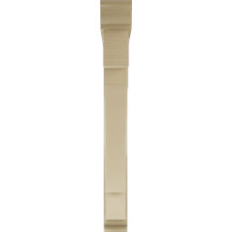 Ekena Millwork - BKTUR0554X48X48MRC01RCPR - Timberthane Faux Wood Merced Style Bracket w/ Offset Brace, Traditional Ends, 5 1/2"W x 48"D x 48"H, Primed Tan