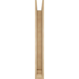 Ekena Millwork - BKTUR0554X48X48MRC01RCPR - Timberthane Faux Wood Merced Style Bracket w/ Offset Brace, Traditional Ends, 5 1/2"W x 48"D x 48"H, Primed Tan
