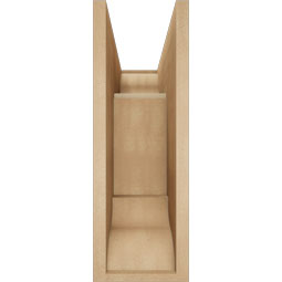Ekena Millwork - BKTUR0756X18X22MRC01RCPR - Timberthane Faux Wood Merced Style Bracket w/ Offset Brace, Traditional Ends, 7 1/2"W x 18"D x 22"H, Primed Tan