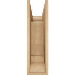 Ekena Millwork - BKTUR0756X18X26MRC01RCPR - Timberthane Faux Wood Merced Style Bracket w/ Offset Brace, Traditional Ends, 7 1/2"W x 18"D x 26"H, Primed Tan