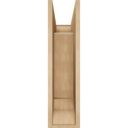 Ekena Millwork - BKTUR0756X18X30MRC01RCPR - Timberthane Faux Wood Merced Style Bracket w/ Offset Brace, Traditional Ends, 7 1/2"W x 18"D x 30"H, Primed Tan