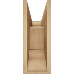 Ekena Millwork - BKTUR0756X20X20MRC01RCPR - Timberthane Faux Wood Merced Style Bracket w/ Offset Brace, Traditional Ends, 7 1/2"W x 20"D x 20"H, Primed Tan