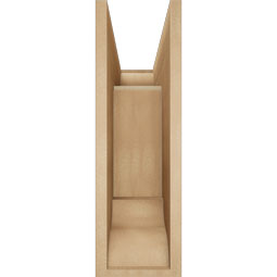 Ekena Millwork - BKTUR0756X20X24MRC01RCPR - Timberthane Faux Wood Merced Style Bracket w/ Offset Brace, Traditional Ends, 7 1/2"W x 20"D x 24"H, Primed Tan