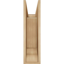 Ekena Millwork - BKTUR0756X20X28MRC01RCPR - Timberthane Faux Wood Merced Style Bracket w/ Offset Brace, Traditional Ends, 7 1/2"W x 20"D x 28"H, Primed Tan