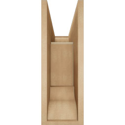 Ekena Millwork - BKTUR0756X22X22MRC01RCPR - Timberthane Faux Wood Merced Style Bracket w/ Offset Brace, Traditional Ends, 7 1/2"W x 22"D x 22"H, Primed Tan