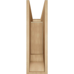 Ekena Millwork - BKTUR0756X22X26MRC01RCPR - Timberthane Faux Wood Merced Style Bracket w/ Offset Brace, Traditional Ends, 7 1/2"W x 22"D x 26"H, Primed Tan