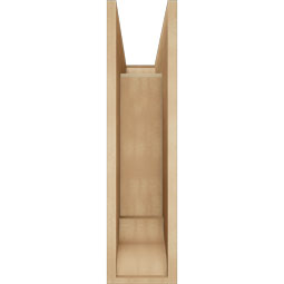 Ekena Millwork - BKTUR0756X22X30MRC01RCPR - Timberthane Faux Wood Merced Style Bracket w/ Offset Brace, Traditional Ends, 7 1/2"W x 22"D x 30"H, Primed Tan