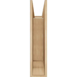 Ekena Millwork - BKTUR0756X22X34MRC01RCPR - Timberthane Faux Wood Merced Style Bracket w/ Offset Brace, Traditional Ends, 7 1/2"W x 22"D x 34"H, Primed Tan