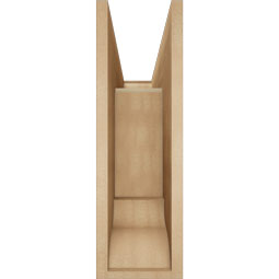 Ekena Millwork - BKTUR0756X24X24MRC01RCPR - Timberthane Faux Wood Merced Style Bracket w/ Offset Brace, Traditional Ends, 7 1/2"W x 24"D x 24"H, Primed Tan