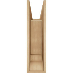 Ekena Millwork - BKTUR0756X24X28MRC01RCPR - Timberthane Faux Wood Merced Style Bracket w/ Offset Brace, Traditional Ends, 7 1/2"W x 24"D x 28"H, Primed Tan